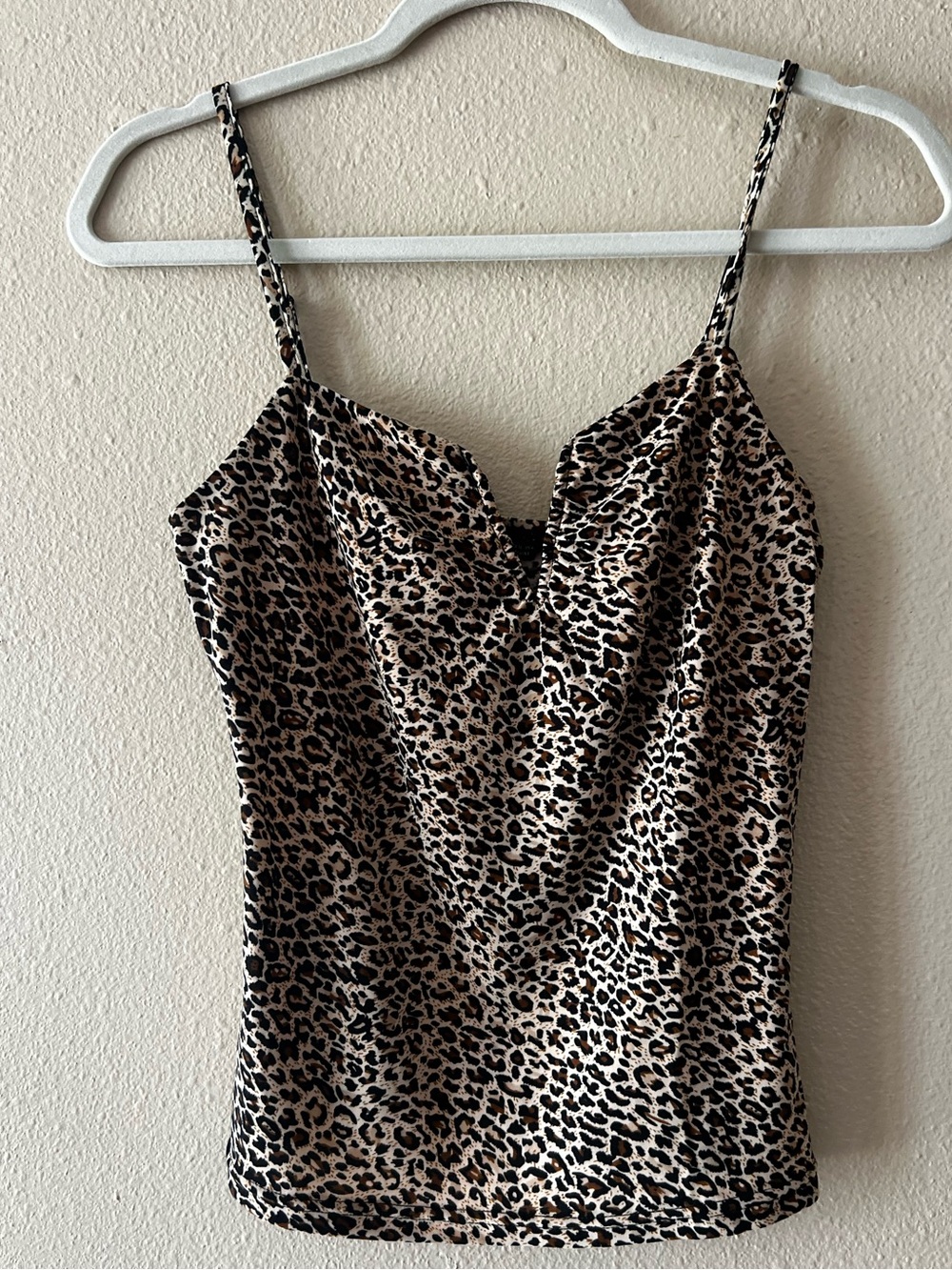Leopard Print V-Wire Cami Tank Top Size Small - Picture 3 of 5
